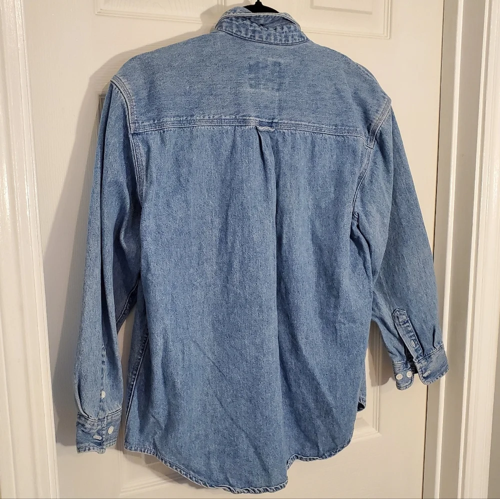 Vintage Camp David America Button Down Denim Shirt L - Picture 2 of 8